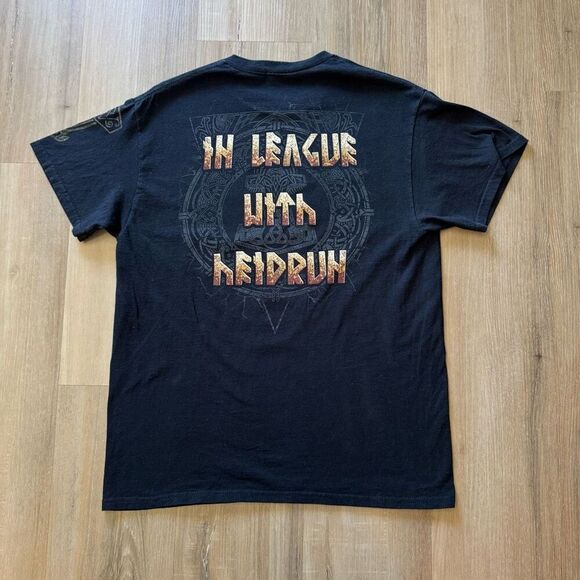 Amon Amarth In League With Heidrun Black Band Shirt Large Swedish Heavy Metal - Picture 4 of 4
